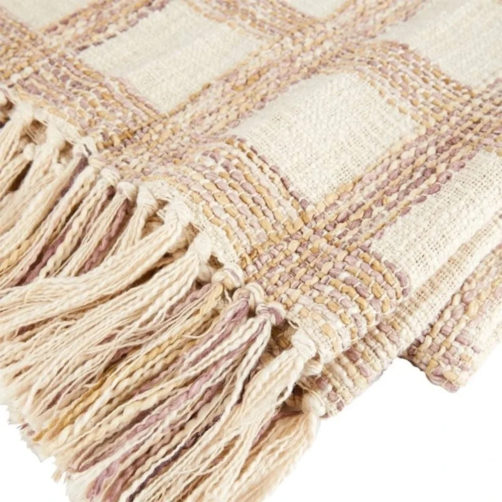NEW Summer & Rose Checkered Throw Blanket